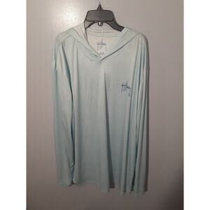 Guy Harvey hooded light blue t shirt NEW - size XXL